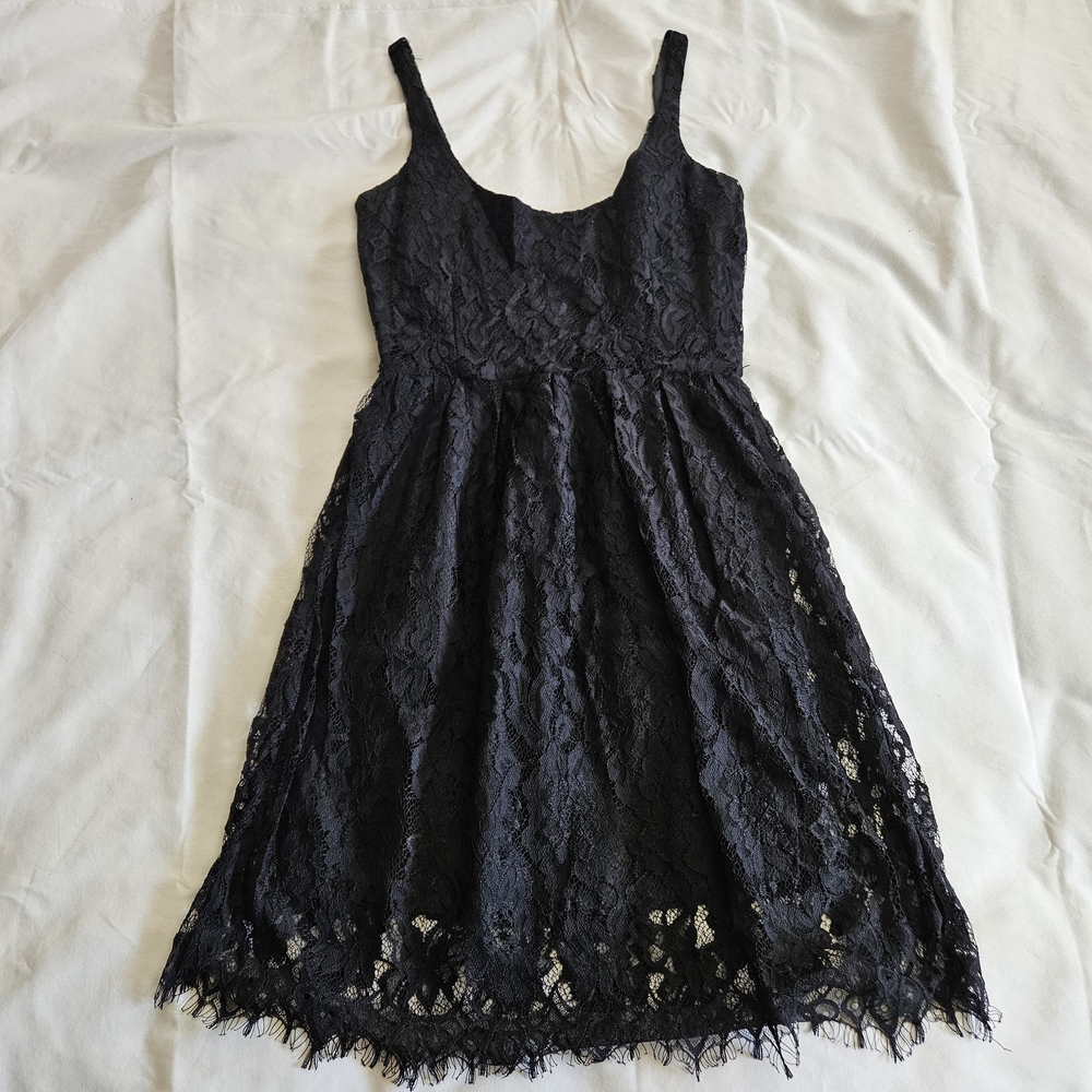 BB Dakota Black Lace Detail Dress